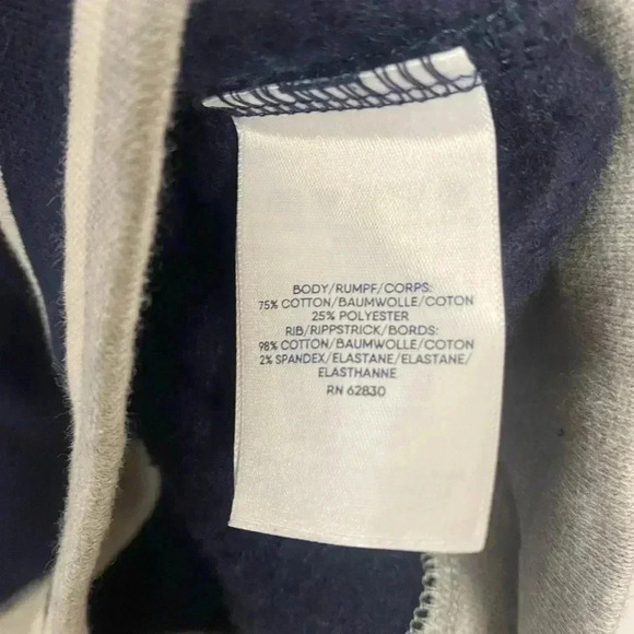 Lands' End Men’s Serious Sweats Colorblock Fleece Crewneck Sweatshirt - Picture 7 of 7